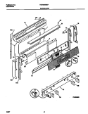 BACKGUARD Diagram and Parts List for TGF362BBBF  Tappan Range