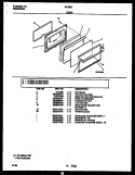 DOOR PARTS Diagram and Parts List for 30-3852-00-03  Tappan Range