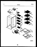 SHELVES AND SUPPORTS Diagram and Parts List for RS22F5WX1B  Gibson Refrigerator