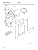 ICE & WATER DISPENSER Diagram and Parts List for GHSC39ETJS2  Frigidaire Refrigerator