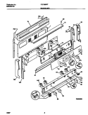 BACKGUARD Diagram and Parts List for FEF389WFSA  Frigidaire Range