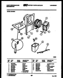WATER AND CONDENSING PARTS Diagram and Parts List for ED408K6  Frigidaire Dehumidifier