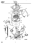 P12T0046 WSHR MTR, HOSE Diagram and Parts List for FWS747RFS1  Frigidaire Washer