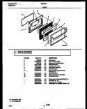 DOOR PARTS Diagram and Parts List for GF670RXW4  Frigidaire Range