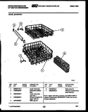 RACKS AND TRAYS Diagram and Parts List for SU150PXW1  Frigidaire Dishwasher