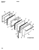 DOOR Diagram and Parts List for KF350GDH8  Frigidaire Range