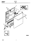 DOOR Diagram and Parts List for FDB679GFW0  Frigidaire Dishwasher