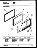UPPER OVEN DOOR PARTS Diagram and Parts List for REG638BNL2  Frigidaire Range