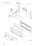 BACKGUARD Diagram and Parts List for PLGFMZ96ECD  Frigidaire Range