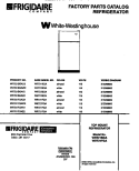 COVER Diagram and Parts List for WRT21FGAZ2  Frigidaire Refrigerator