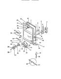 DOOR - DISPENSER & INNER PANELS Diagram and Parts List for DWU4005W2  Kelvinator Dishwasher