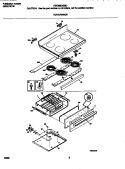 TOP / DRAWER Diagram and Parts List for FEF366CGSD  Frigidaire Range