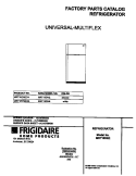 COVER Diagram and Parts List for MRT18DNEW4  Frigidaire Refrigerator