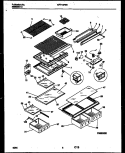 SHELVES AND SUPPORTS Diagram and Parts List for MRT18PNBW0/Z0  Frigidaire Refrigerator