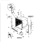 OUTER TUB Diagram and Parts List for SU500DXR5  Frigidaire Dishwasher