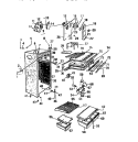 CABINET, SHELVES, DIVIDER, FAN ASSE Diagram and Parts List for RT156HCH1  Frigidaire Refrigerator