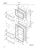 DOOR Diagram and Parts List for FRT17B3AW0  Frigidaire Refrigerator