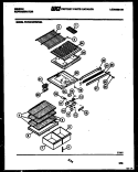 SHELVES AND SUPPORTS Diagram and Parts List for RD19F3WU3A  Gibson Refrigerator