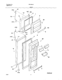DOOR Diagram and Parts List for FRT22INLHD5  Frigidaire Refrigerator