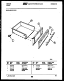 DRAWER PARTS Diagram and Parts List for 30-3979-00-02  Tappan Range