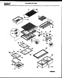 SHELVES AND SUPPORTS Diagram and Parts List for FRT17PZBW1  Frigidaire Refrigerator