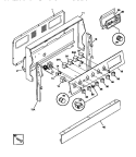 BACKGUARD Diagram and Parts List for TEF357BCWA  Tappan Range