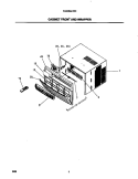 CABINET FRONT AND WRAPPER Diagram and Parts List for FAC084J7A1  Frigidaire Air Conditioner