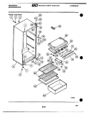 CABINET Diagram and Parts List for GCD12WJ0  Frigidaire Refrigerator