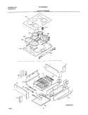 TOP / DRAWER Diagram and Parts List for PLES389DCB  Frigidaire Range