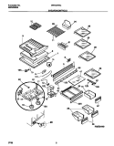 SHELVES / CONTROLS Diagram and Parts List for WRT22RRCD0  Frigidaire Refrigerator