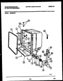 TUB AND FRAME PARTS Diagram and Parts List for SU550AXR1  Frigidaire Dishwasher