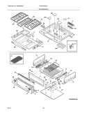 TOP/DRAWER Diagram and Parts List for EI30GS55JSC  Electrolux Range