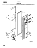 FREEZER DOOR Diagram and Parts List for FRS24ZSFW0  Frigidaire Refrigerator
