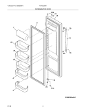 REFRIGERATOR DOOR Diagram and Parts List for FGHS2369KP2  Frigidaire Refrigerator