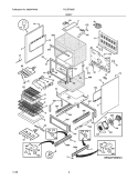 BODY Diagram and Parts List for PGLEF385EB4  Frigidaire Range