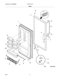DOOR Diagram and Parts List for LFUH21F7LM1  Frigidaire Freezer