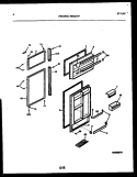 DOOR PARTS Diagram and Parts List for FPG19TPLW0  Frigidaire Refrigerator