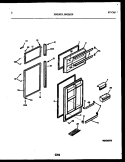 DOOR PARTS Diagram and Parts List for FPG19TPLW0  Frigidaire Refrigerator