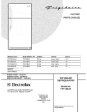 COVER Diagram and Parts List for FRT15B3AQ4  Frigidaire Refrigerator