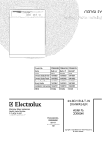 COVER Diagram and Parts List for CDB600KS0  Crosley Dishwasher