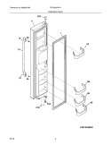 FREEZER DOOR Diagram and Parts List for FPHS2687KF4  Frigidaire Refrigerator