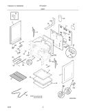 BODY Diagram and Parts List for FEF336BCK  Frigidaire Range