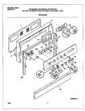 BACKGUARD Diagram and Parts List for MEF322BGDD  Frigidaire Range