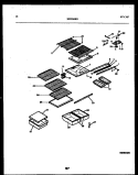 SHELVES AND SUPPORTS Diagram and Parts List for RT19F5WX3B  Gibson Refrigerator