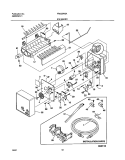 ICE MAKER Diagram and Parts List for FRS23W3AW2  Frigidaire Refrigerator