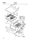 TOP / DRAWER Diagram and Parts List for PLEF398ACB  Frigidaire Range