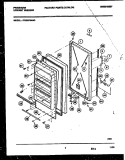 DOOR PARTS Diagram and Parts List for FFU20F6AW3  Frigidaire Freezer