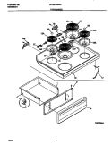 TOP / DRAWER Diagram and Parts List for FEF351SGWA  Frigidaire Range