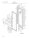 REFRIGERATOR DOOR Diagram and Parts List for GHSC39FTEB0  Frigidaire Refrigerator