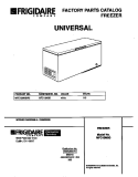 COVER Diagram and Parts List for MFC13M0BW2  Frigidaire Freezer